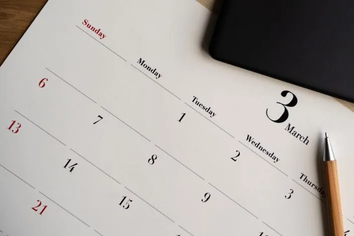 日程や混雑状況の相談