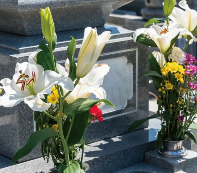 お墓づくりの費用相談風景