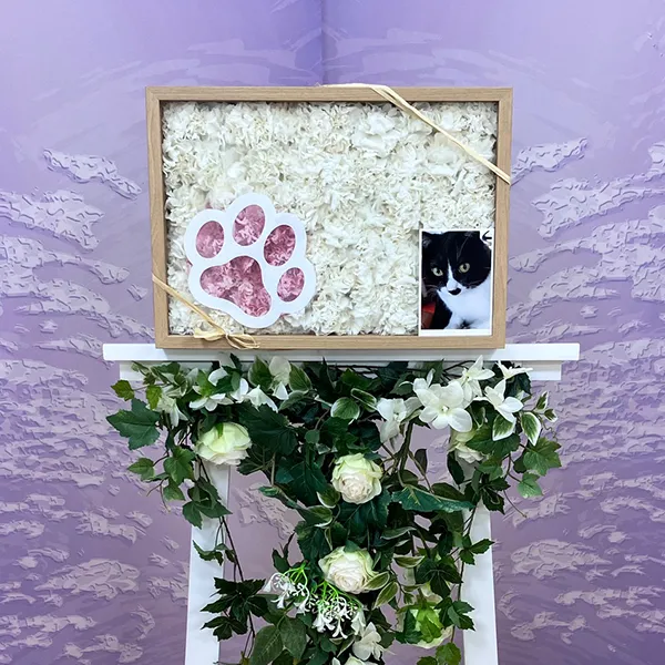 お別れ花BOX（肉球デザイン）