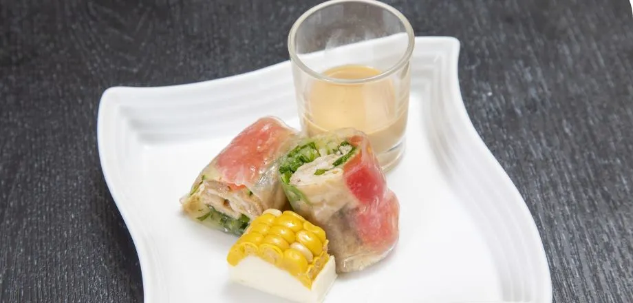 黒豚冷しゃぶ風生春巻(夏料理)