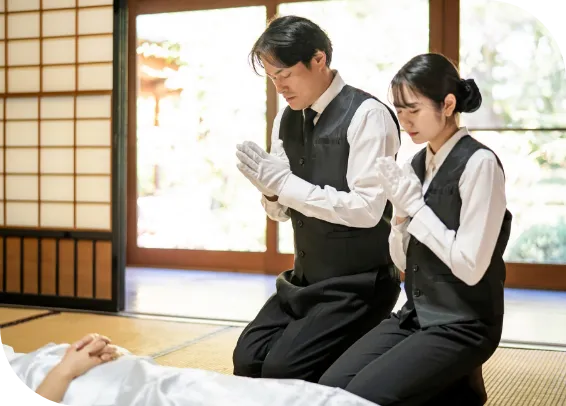 専門スタッフが対応する様子