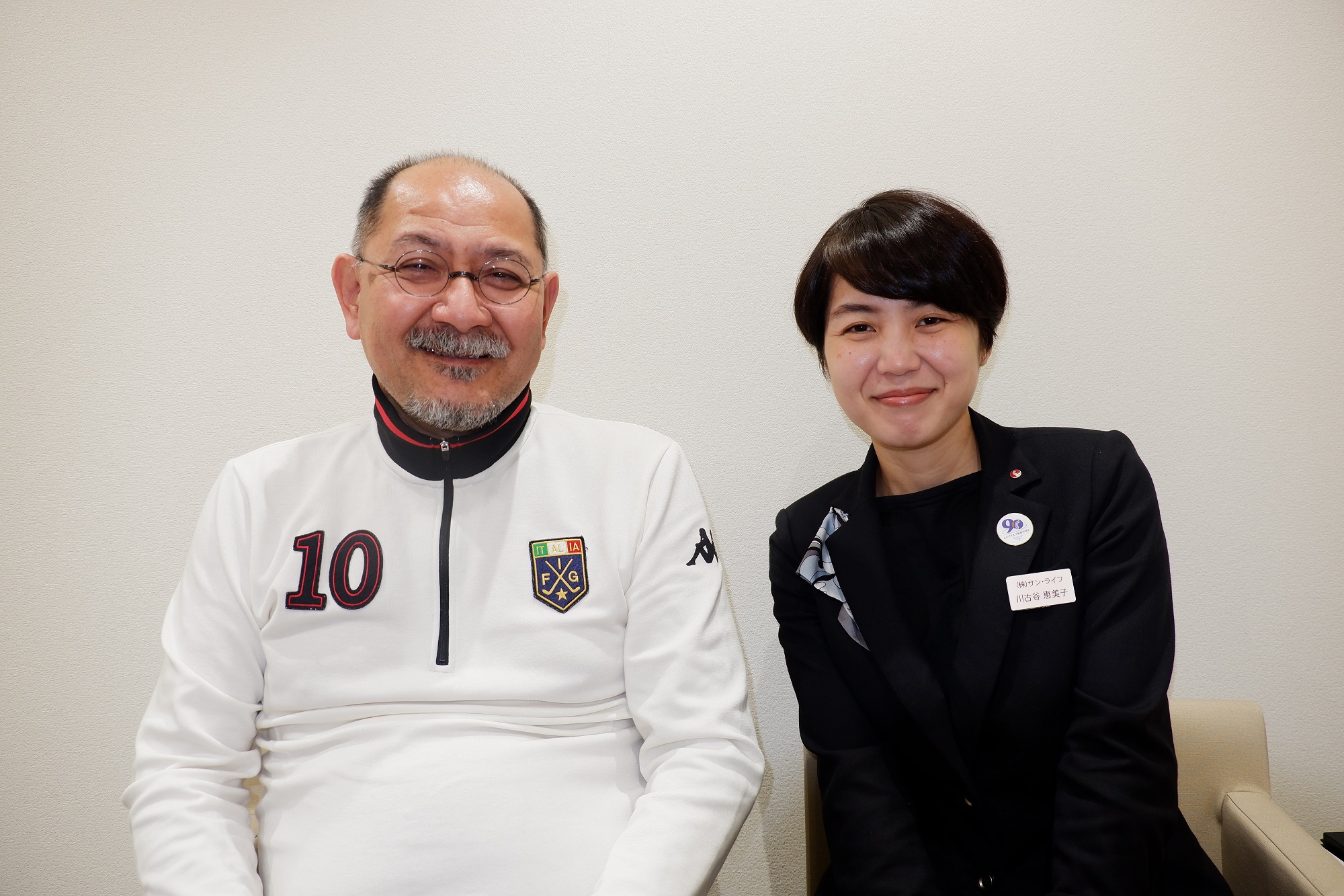 池田様（左）とスタッフの川古谷（右）